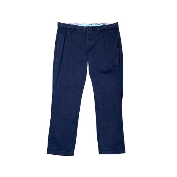 Tommy Bahama Pants Mens 38 Navy Mid Rise Stretch Cotton Lyocell Blend Chino - Picture 1 of 12